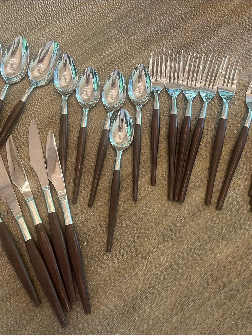 MID CENTURY MODERN EKCO ETERNA Assorted Flatware. “Canoe Muffin” 1960’s-1970’s